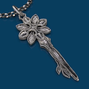 Starlight - Sterling Silver Skeleton Key Pendant
