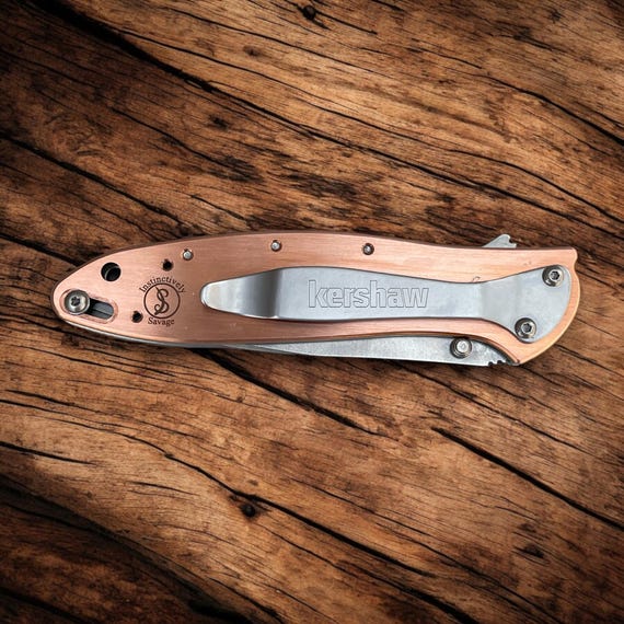 Kershaw Leek - Laser Engraved Traditional Scrollwork - Etsy