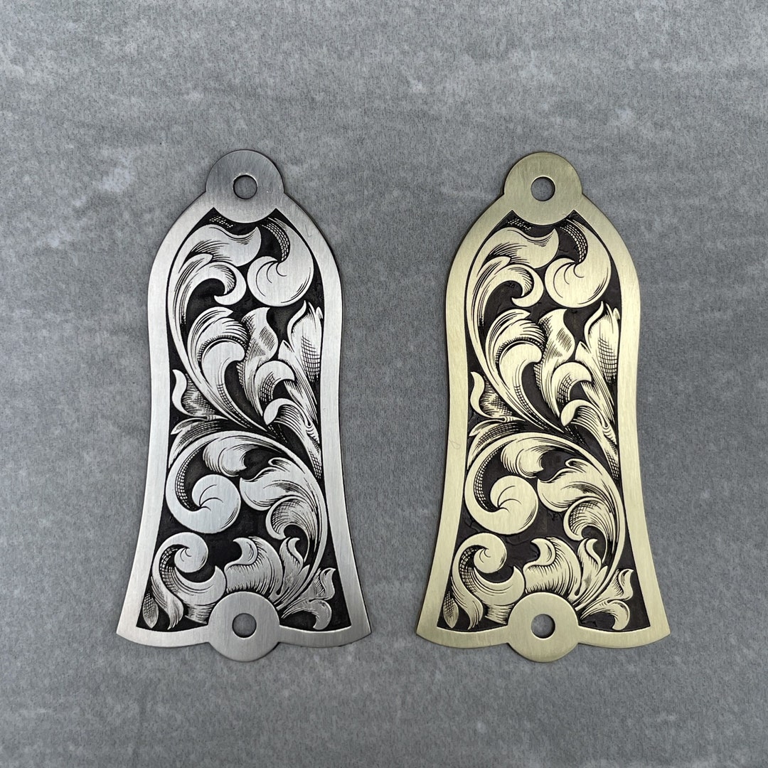 Gibson LP, SG, Etc. Truss Rod Cover Traditional Scrollwork Laser
