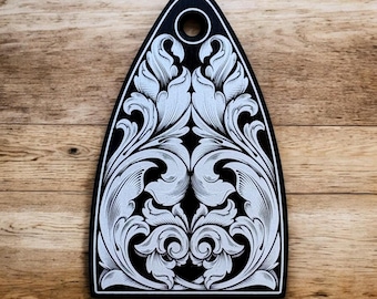 Cubierta de tensor de Paul Reed Smith (PRS) - Negra - Grabado con elegantes volutas