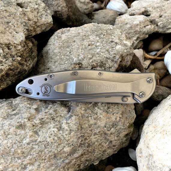 Kershaw Leek - Stainless Scales - Intricately Engraved Samoan