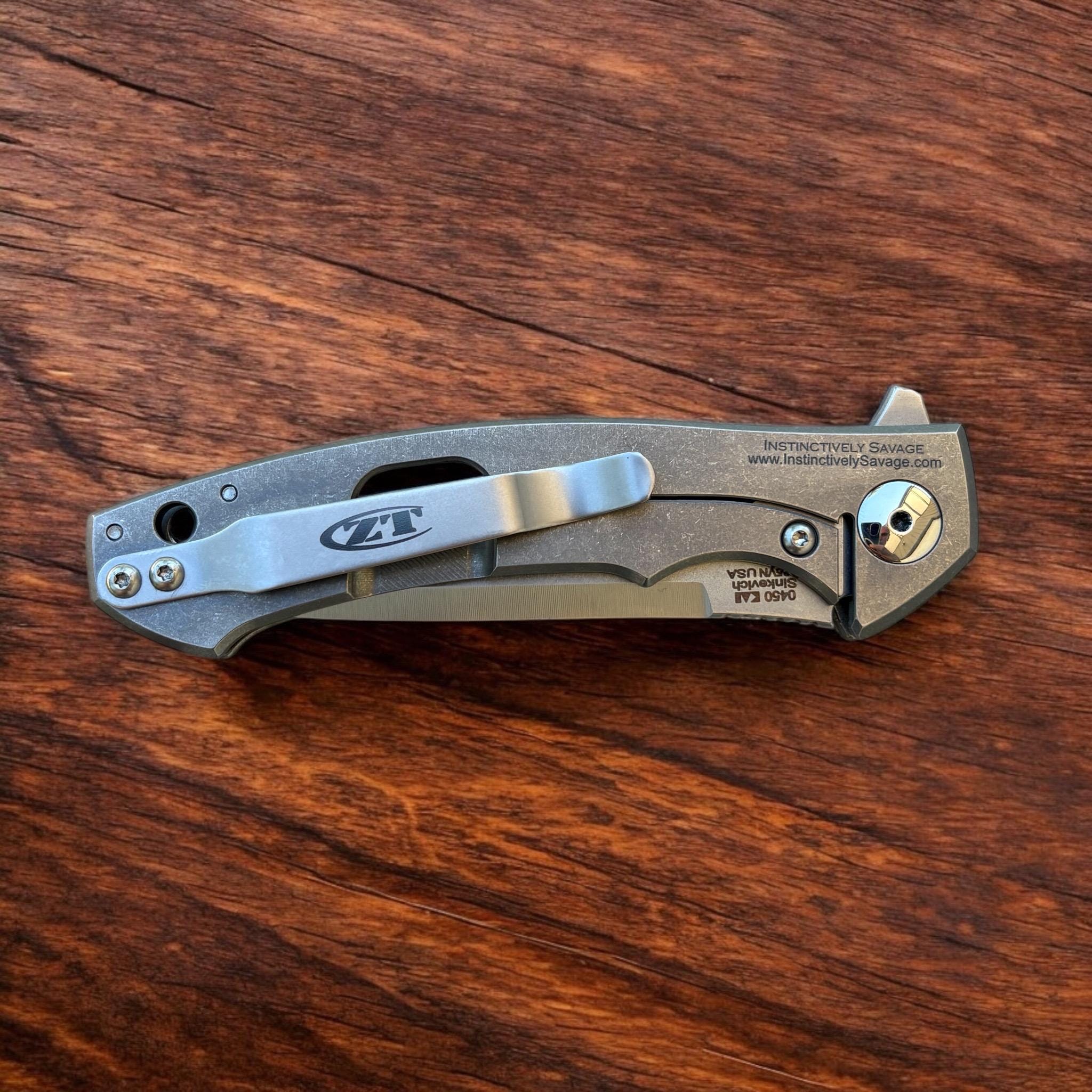 Zero Tolerance 0450ti Sinkevich - Hand Drawn, Laser Engraved