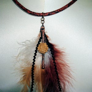 collier plumes serpent style amérindien from Talala Mikasi image 5