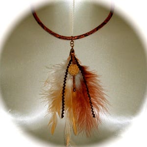 collier plumes serpent style amérindien from Talala Mikasi image 1