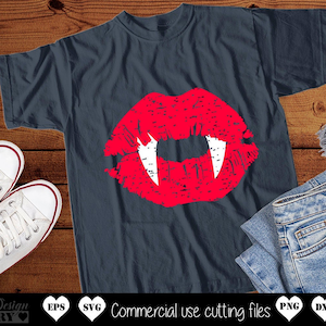 Vampire Lips grunge Svg, vampire kiss Svg, Vampire Teeth Cut Files, Scary Kiss Svg, dracula Svg, Mouth, Fangs svg, vampire Cricut