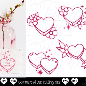 Candy Herzen SVG Bundle, SVG Herzen Valentinstag, Herzen und Blumen svg, Konversationsherzen SVG, Valentinstag Kind svg, Hochzeit svg