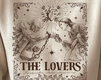 Gothic Romance Tarot Sweatshirt, Victorian Monster Lovers Pullover, Dark Romance Gothic Aesthetic, Literary Horror Academia Crewneck