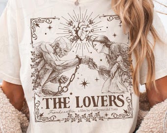 Gothic Lovers Tarot T-Shirt , Victorian Frankenstein Monster Tee, Dark Academia Vintage Horror Shirt, Literary Creature Aesthetic Top