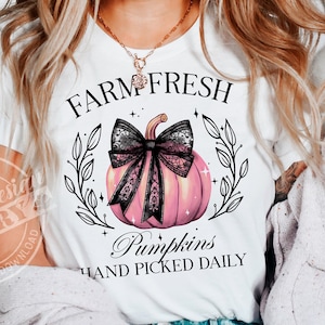 Png pumpkin , Png d’automne, Png de noeud, Design d’automne tendance, fille d’automne, Citrouille girly, t-shirt automne tendance
