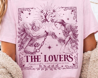 Gothic Lovers Tarot T-Shirt , Victorian Frankenstein Monster Tee, Dark Academia Vintage Horror Shirt, Literary Creature Aesthetic Top