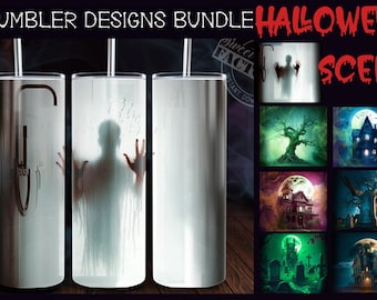 墓地タンブラーpng、ハロウィーンタンブラーデザイン、20オンス昇華、円錐形とストレートタンブラー昇華、魔女タンブラーPNG