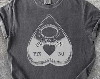 Comfort Colors "Dump Him" Witchy Ouija Shirt | Anti-Valentine Gothic Tee | Dark Humor Breakup T-Shirt