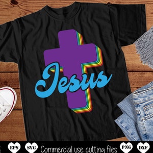Jésus SVG, Jésus croix SVG, svg chrétien, croix arc en ciel svg, Chrétien svg, lgbt svg, arc en ciel svg, jesus retro svg, religieux svg
