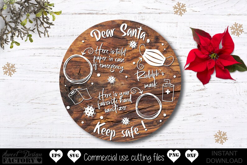 Download Dear Santa Tray SVG Funny Christmas SVG santa keep safe ...