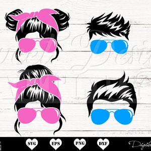 Vie de famille svg, chignon SVG, maman fille svg, vie de pere  SVG, Svg de pere, papa cliparts, fête des pères svg