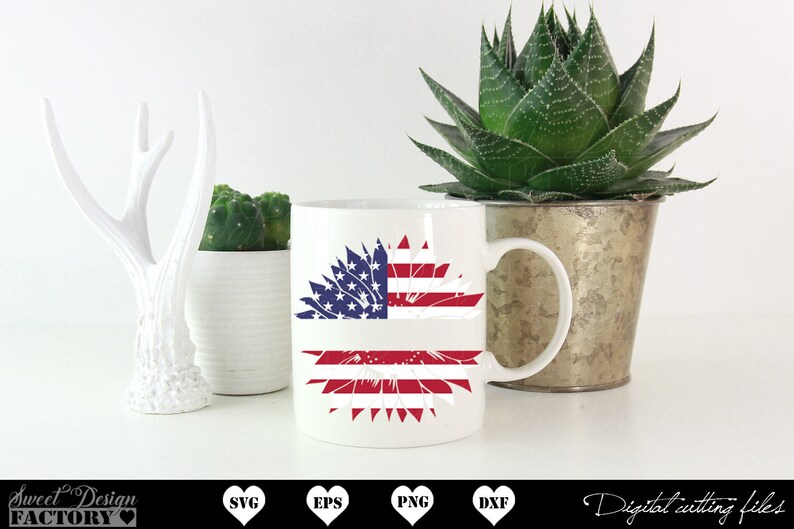 Download USA sunflower svg America svg girasole luglio 4 Svg | Etsy