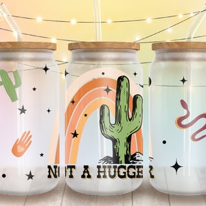 café LIBBEY verre png, design cannette en verre png, Libbey verre à bière Wrap png ,16 oz verre Wrap, cactus Libbey 16oz cannette png
