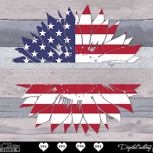 USA tournesol svg, amérique svg, tournesol 4 juillet Svg, tournesol usa monograme, tournesol Svg coupe fichier, motif t-shirt svg