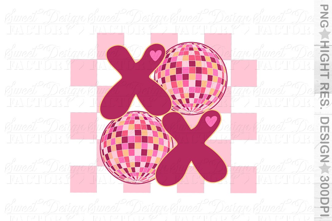 XOXO PNG, Valentines Day Png, Love Png, Retro Valentines Png, Disco ...