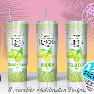 Sublimazione del bicchiere da cocktail, sublimazione del mojito, sublimazione da 20 once, sublimazione del bicchiere affusolato e dritto, limone PNG, margarita png