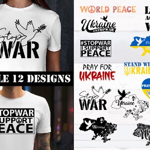 Stop la guerre en Ukraine svg, Soutenez la conception de l'Ukraine, svg pour les Ukrainiens, svg couleur du drapeau ukrainien, Ukraine SVG