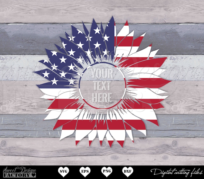 Download USA svg sunflower svg American Flag Flag svg Fourth July ...