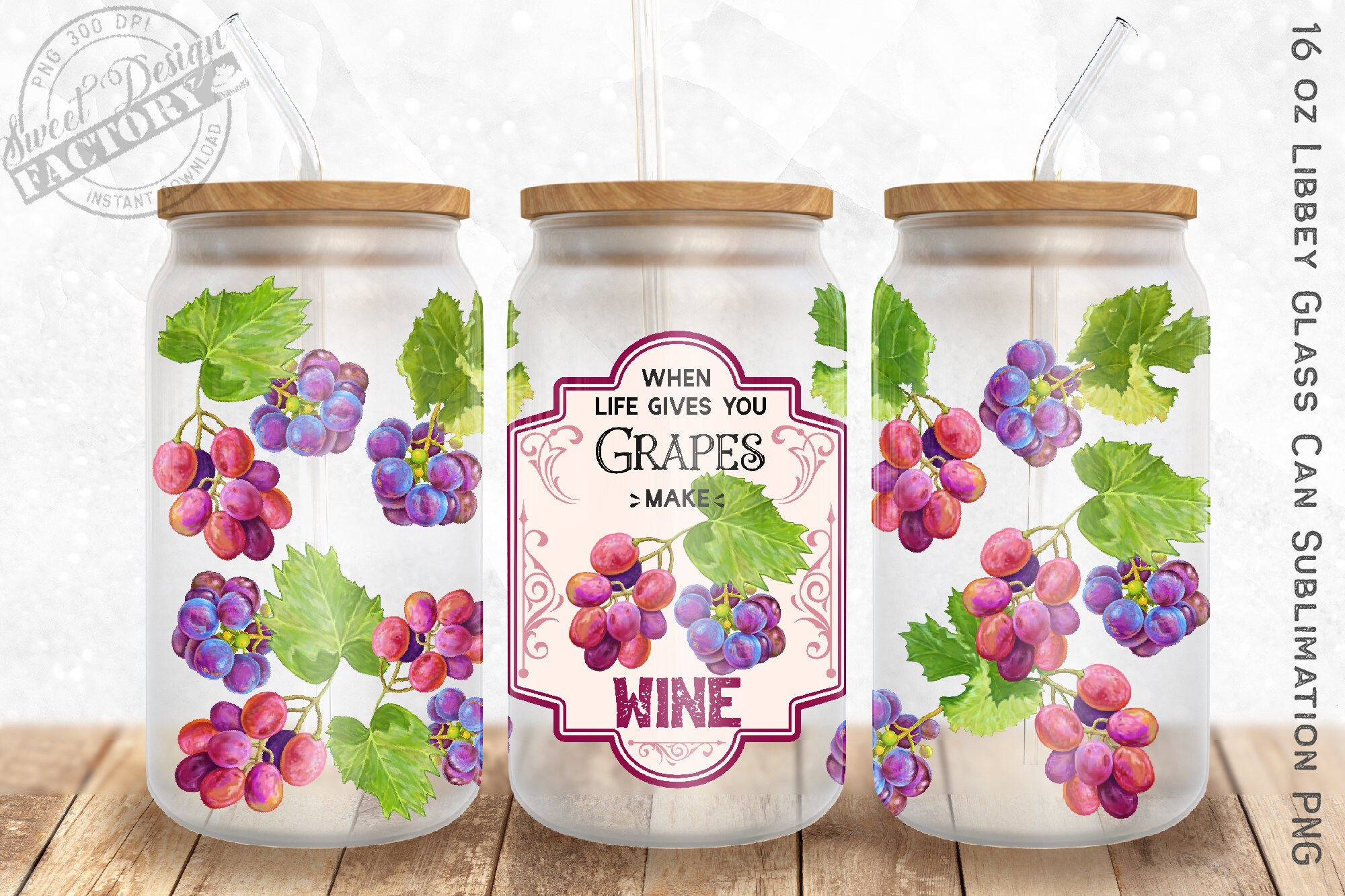 16 Oz Libbey Glass Can Tumbler Sublimation Design BUNDLE, Beer Can ...