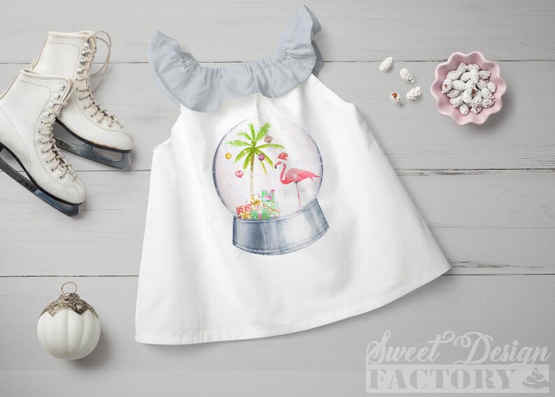 Akvarell snöglob clipart, jul clipart, vinter clipart, pingvin, lama, akvarell djur, sött djur, akvarell jul bild 6