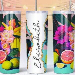 gobelet personnalisable png, Sublimation de gobelet d'été 20oz, Sublimation de gobelet tropical png, gobelet monstera, palmiers 20oz gobelet