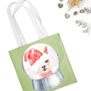 Akvarell snöglob clipart, jul clipart, vinter clipart, pingvin, lama, akvarell djur, sött djur, akvarell jul bild 3