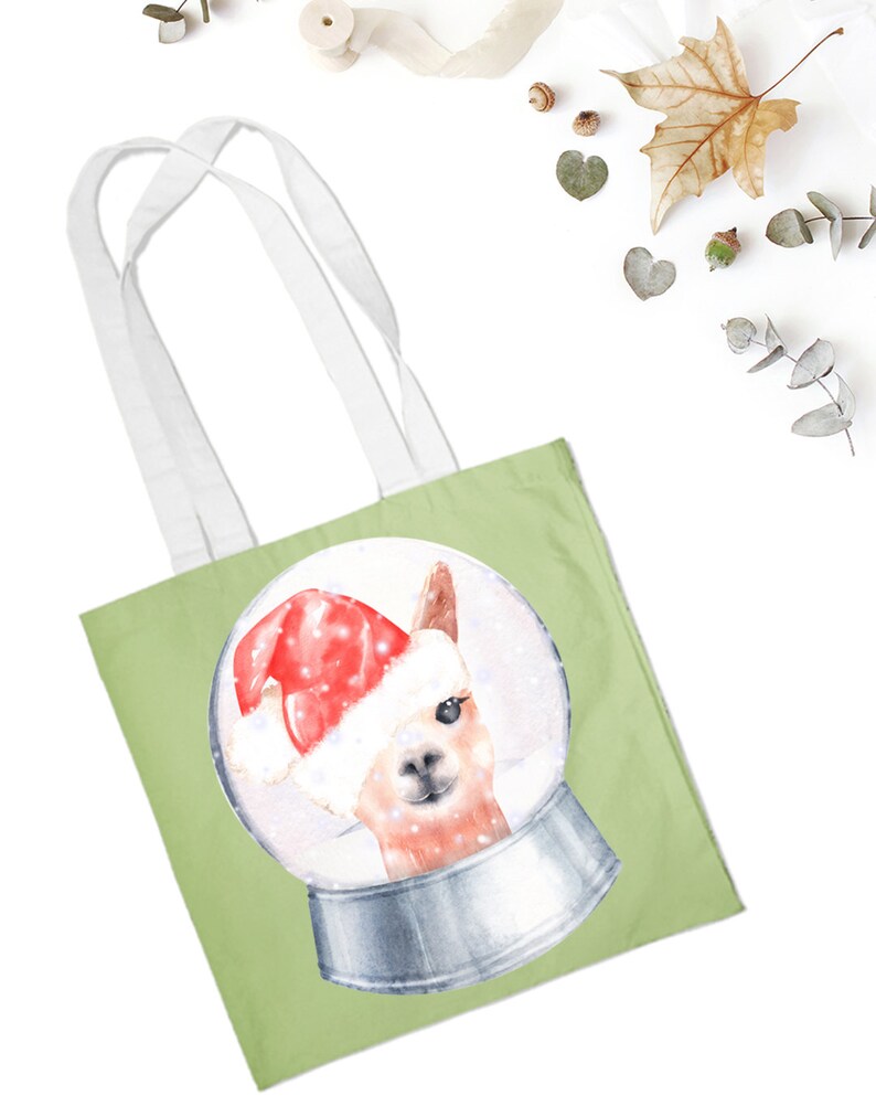 Akvarell snöglob clipart, jul clipart, vinter clipart, pingvin, lama, akvarell djur, sött djur, akvarell jul bild 3