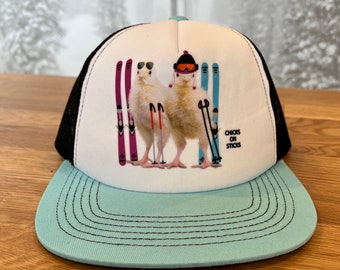 ALMOST FREE !! | Chicks on Sticks Kids Trucker Hat: Ski Bunny Mountain Hat