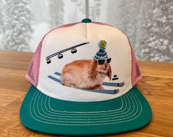 ALMOST FREE !! | Ski Bunny Kids Trucker Hat: Girls Toddler Snapback