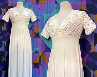 Gorgeous Vintage 70s Purple Pink Black and Silver Sparkly Lurex Long Sleeved Maxi Dress Size 12 Etsy