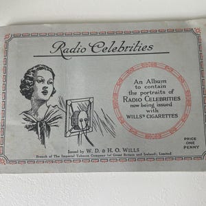 Álbum y juego completo de tarjetas de cigarrillos - Radio Celebrities de Will's