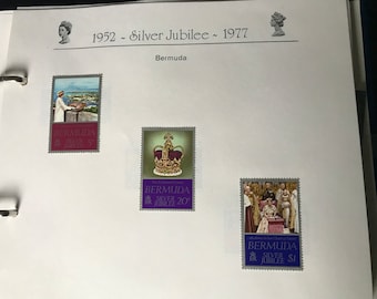 1952–1977 Briefmarkenalbum British & Commonwealth – 400 Briefmarken enthalten