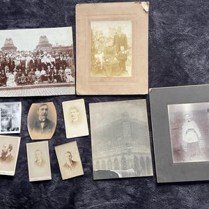 10 Original Victorian And Edwardian Carte de Visite & other Photos 1 or 2 later