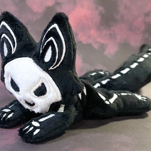 Wolf Skeleton custom plush ready to be shipped image 1