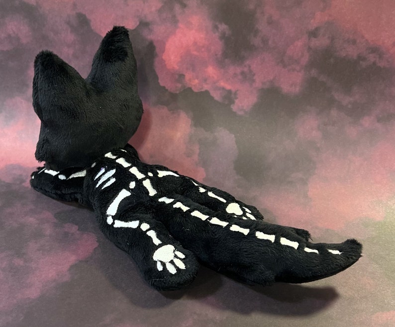 Wolf Skeleton custom plush ready to be shipped image 4