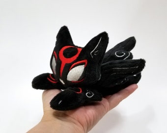 Ookami - Black Amaterasu small custom plush - ready to be shipped