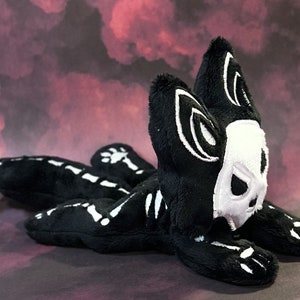 Wolf Skeleton custom plush ready to be shipped image 2