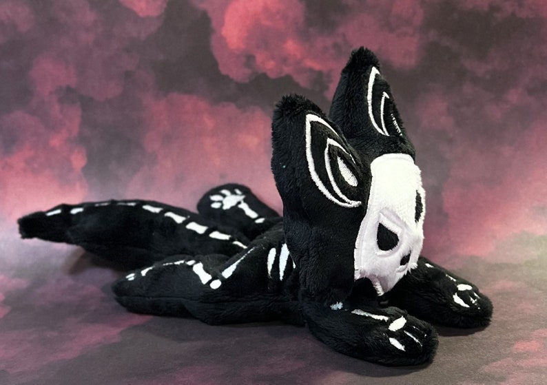 Wolf Skeleton custom plush ready to be shipped image 2