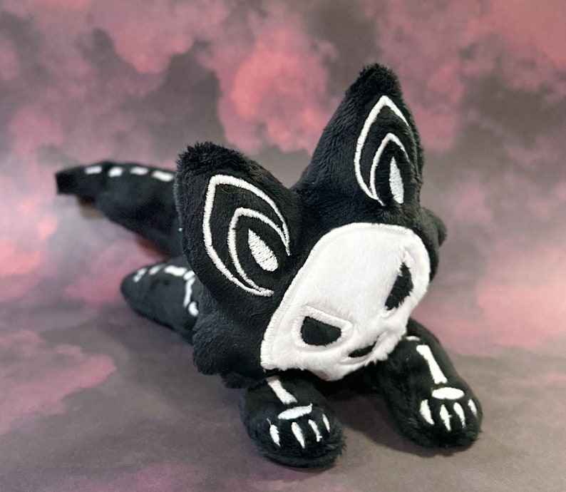 Wolf Skeleton custom plush ready to be shipped image 3