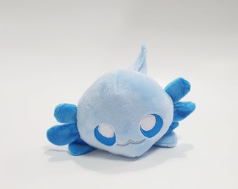 Axoltol- cute - Chibi-blue-  custom plush - to be made