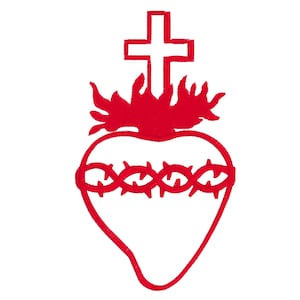 Sacred Heart Machine Embroidery File - Catholic Instant Download - 4x4 & 5x7, PES, DST, EXP, plus more - Sacred Heart of Jesus