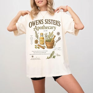 Camiseta de Magia Práctica, Camiseta de Apothecary Owens, Margaritas de Medianoche Bruja, Camiseta de Magia Práctica, Sally, Gillian Owen