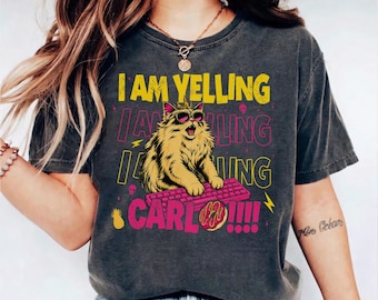 Vintage Prinzessin Donut „Ich schreie Carl“ T-Shirt, Dungeon Crawler Carl Katze Meme T-Shirt, Prinzessin Donut & Dungeon Crawler Carl Fan Art Shirt
