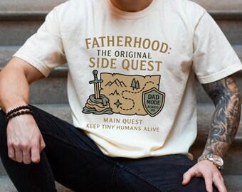 Lustiges DD Dad Shirt, Vatertagsgeschenk, Vaterschaft Side Aufgaben T-Shirt, Comfort Colors Dungeons and Dragons Shirt, RPG Nerd Dad Geschenke