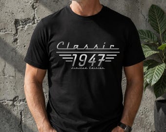 Personalisiertes klassisches Limited Edition Shirt, personalisierte Retro Opa Tops, Altersgeschenk für ihn, Vatertagsgeschenk