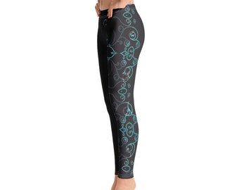 Unique leggings/yoga pants. Lyra leggings/yoga pants/original printed leggings/yoga gift/Hoop leggings